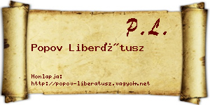 Popov Liberátusz névjegykártya